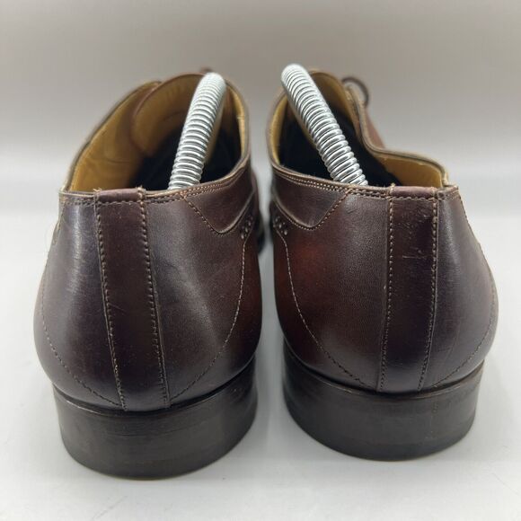 Magnanni Manolo Medallion Shoes Men\'s Size 9 M Cognac Brown Leather Dress Oxford main image 12